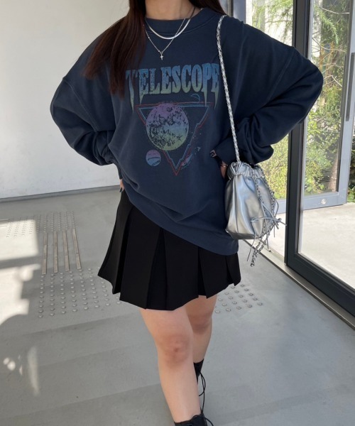 nemne store(ネンネストア)の「【低身長サイズあり】ピグメントスウェット(スウェット・レディース・ブラック/ネイビー・MEDIUM/SMALL)」の12枚目の写真