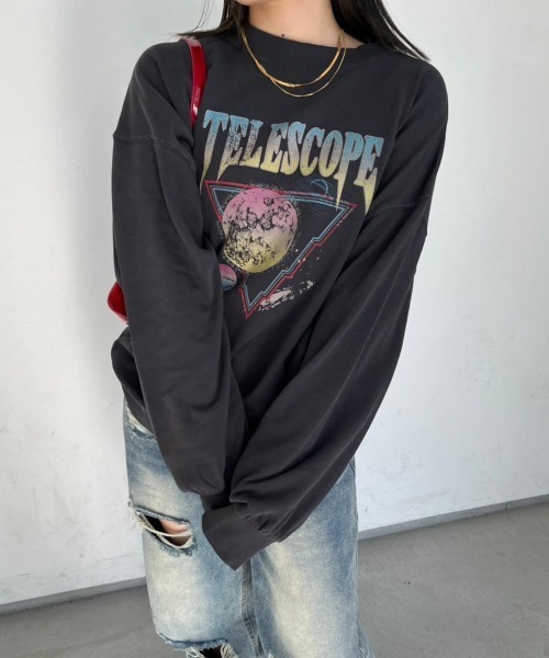 nemne store(ネンネストア)の「【低身長サイズあり】ピグメントスウェット(スウェット・レディース・ブラック/ネイビー・MEDIUM/SMALL)」の7枚目の写真