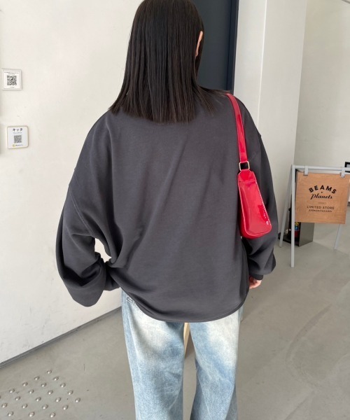 nemne store(ネンネストア)の「【低身長サイズあり】ピグメントスウェット(スウェット・レディース・ブラック/ネイビー・MEDIUM/SMALL)」の10枚目の写真