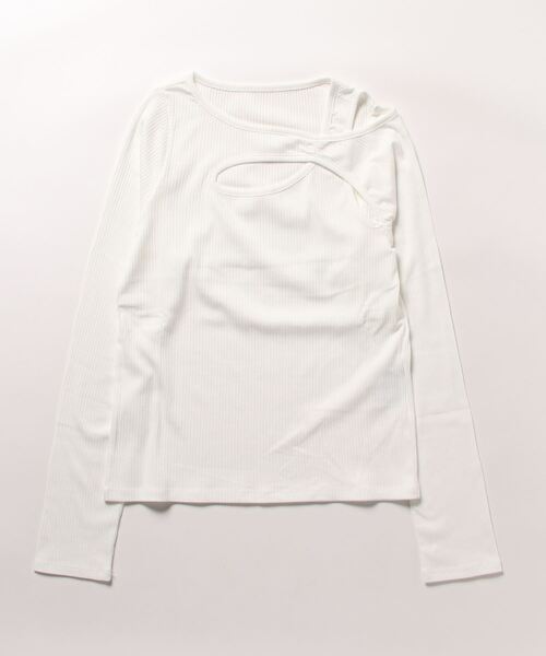 TITE IN THE STORE（ティテ　インザ　ストア）の「カットアウト長袖プルオーバーカットソー（Tシャツ/カットソー・レディース・グレイッシュベージュ/ホワイト/ブラック/コーラルピンク・38）」の17枚目の写真