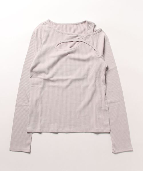 TITE IN THE STORE（ティテ　インザ　ストア）の「カットアウト長袖プルオーバーカットソー（Tシャツ/カットソー・レディース・グレイッシュベージュ/ホワイト/ブラック/コーラルピンク・38）」の19枚目の写真