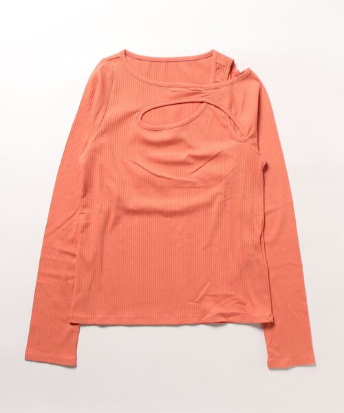 TITE IN THE STORE（ティテ　インザ　ストア）の「カットアウト長袖プルオーバーカットソー（Tシャツ/カットソー・レディース・グレイッシュベージュ/ホワイト/ブラック/コーラルピンク・38）」の20枚目の写真