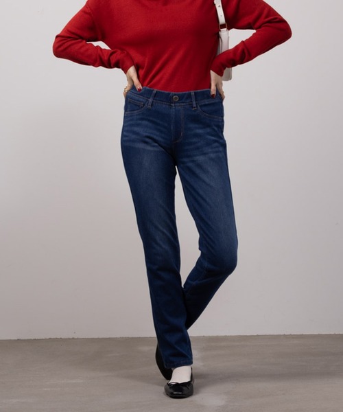 NAVY(ネイビー)の「NAVY Magic Legs パーフェクトレッグス 裏起毛レギンスパンツ(その他パンツ・レディース・カーキ/ワンウォッシュ/ダークインディゴブルー・M/S/L/XL)」の3枚目の写真