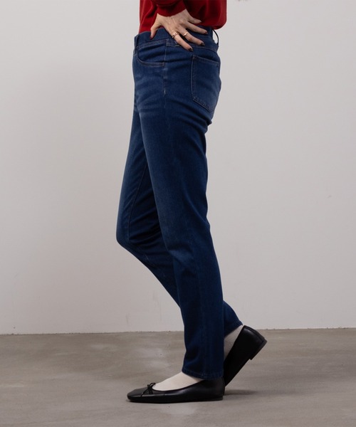 NAVY(ネイビー)の「NAVY Magic Legs パーフェクトレッグス 裏起毛レギンスパンツ(その他パンツ・レディース・カーキ/ワンウォッシュ/ダークインディゴブルー・M/S/L/XL)」の7枚目の写真