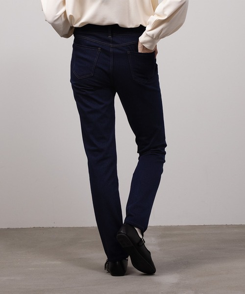NAVY(ネイビー)の「NAVY Magic Legs パーフェクトレッグス 裏起毛レギンスパンツ(その他パンツ・レディース・カーキ/ワンウォッシュ/ダークインディゴブルー・M/S/L/XL)」の4枚目の写真