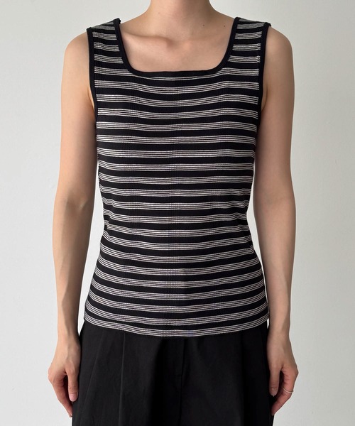 CANAL JEAN(キャナルジーン)の「Miller カップ付スクエアタンクトップ(タンクトップ・レディース・ブラウン系その他/ネイビー系/ブラック系その他・ONE SIZE)」の14枚目の写真