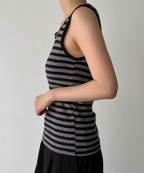 CANAL JEAN(キャナルジーン)の「Miller カップ付スクエアタンクトップ(タンクトップ・レディース・ブラウン系その他/ネイビー系/ブラック系その他・ONE SIZE)」の15枚目の写真