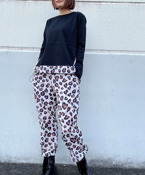 nina mew（ニーナミュウ）の「ヒョウ柄ドローコードロンT（T