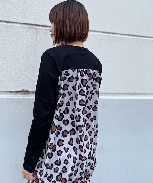 nina mew（ニーナミュウ）の「ヒョウ柄ドローコードロンT（T