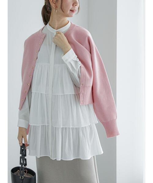 Te chichi（テチチ）の「ティアードチュニックブラウス（シャツ/ブラウス・レディース・ブラック/サックスブルー/オフホワイト・F）」の2枚目の写真