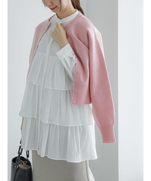 Te chichi（テチチ）の「ティアードチュニックブラウス（シャツ/ブラウス・レディース・ブラック/サックスブルー/オフホワイト・F）」の6枚目の写真