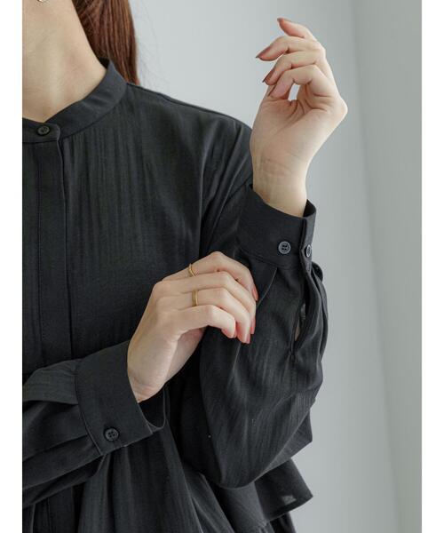 Te chichi（テチチ）の「ティアードチュニックブラウス（シャツ/ブラウス・レディース・ブラック/サックスブルー/オフホワイト・F）」の14枚目の写真