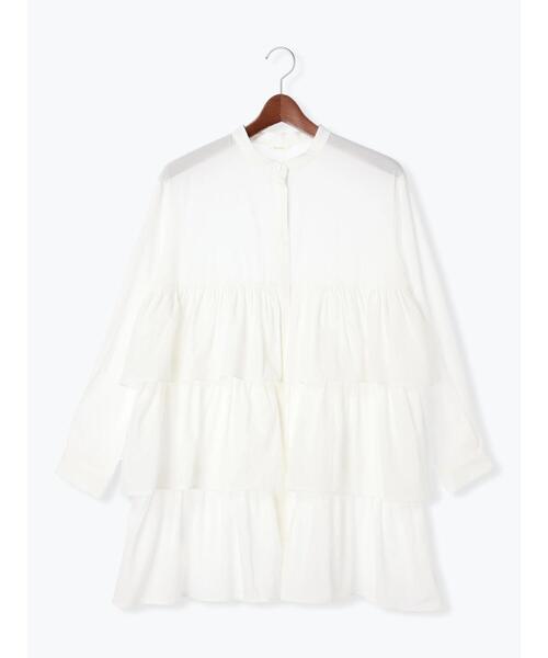 Te chichi（テチチ）の「ティアードチュニックブラウス（シャツ/ブラウス・レディース・ブラック/サックスブルー/オフホワイト・F）」の17枚目の写真