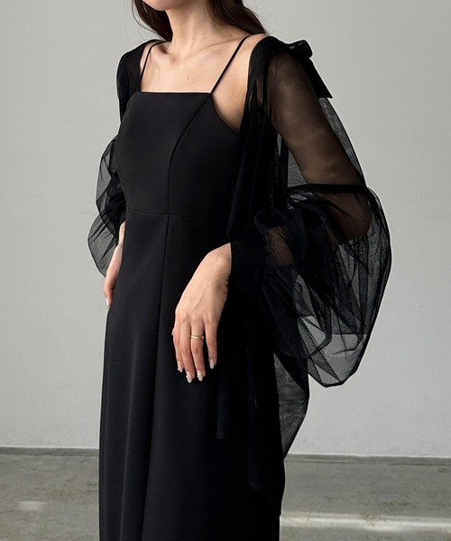 Louere(ルエレ)の「チュールボリュームスリーブシアーシャツ(シャツ/ブラウス・レディース・アイボリー/ブラック/ピンク/グレー/ベージュ/ホワイト/ブラウン・X-LARGE/LARGE/MEDIUM/SMALL)」の15枚目の写真