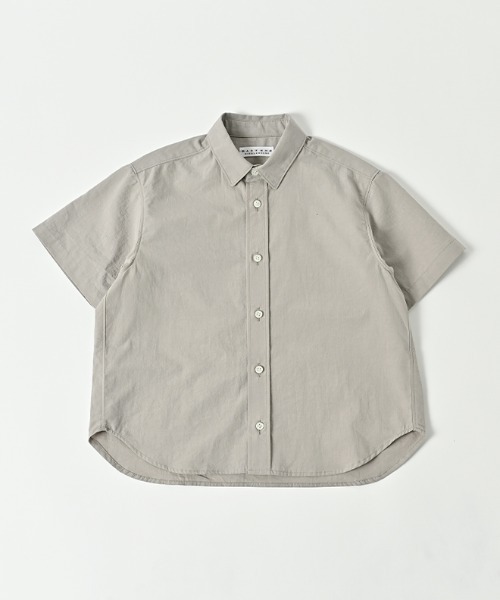 EAST END HIGHLANDERS(イーストエンドハイランダーズ)の「East End Highlanders / 半袖レギュラーカラーシャツ<100-120cm>(シャツ/ブラウス・キッズ・ホワイト/ライトグレー・110/120/100)」の3枚目の写真