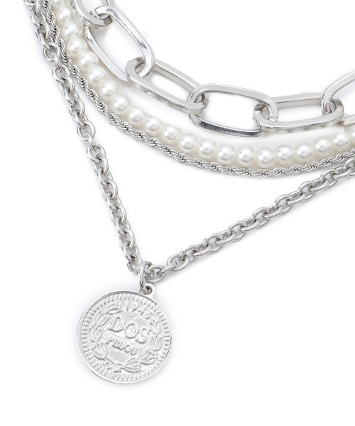 VIS（ビス）の「チェーンレイヤードコインネックレス（ネックレス・レディース・シルバー/ゴールド・FREE）」の7枚目の写真