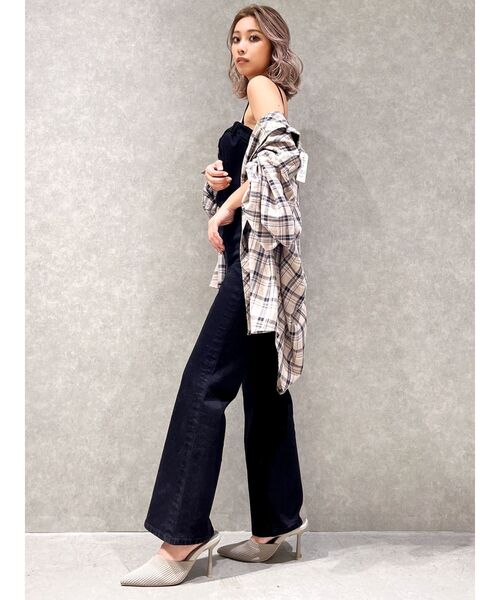 GYDA（ジェイダ）の「BIG checkシャツ（シャツ/ブラウス・レディース・ネイビー/オフホワイト/ベージュ・FREE）」の21枚目の写真