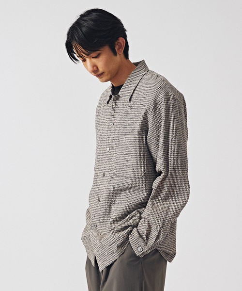 EDIFICE（エディフィス）の「シアサッカー シャツカバーオール（その他アウター・メンズ・ブラック系その他/ベージュ・MEDIUM/LARGE）」の13枚目の写真