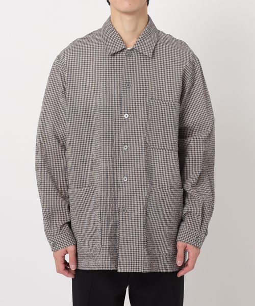 EDIFICE（エディフィス）の「シアサッカー シャツカバーオール（その他アウター・メンズ・ブラック系その他/ベージュ・MEDIUM/LARGE）」の8枚目の写真