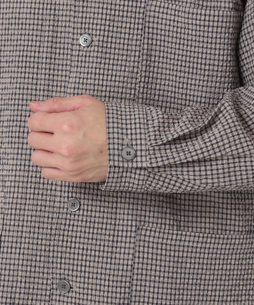 EDIFICE（エディフィス）の「シアサッカー シャツカバーオール（その他アウター・メンズ・ブラック系その他/ベージュ・MEDIUM/LARGE）」の19枚目の写真