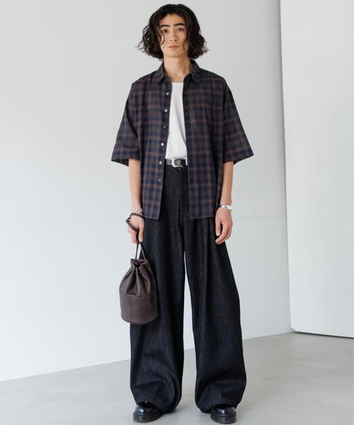 #25102 ハルソラタン　綿100%デニム　バルーンパンツ　丈90cm earth_eco_loco ワイド デニム パンツ レディース サーカス