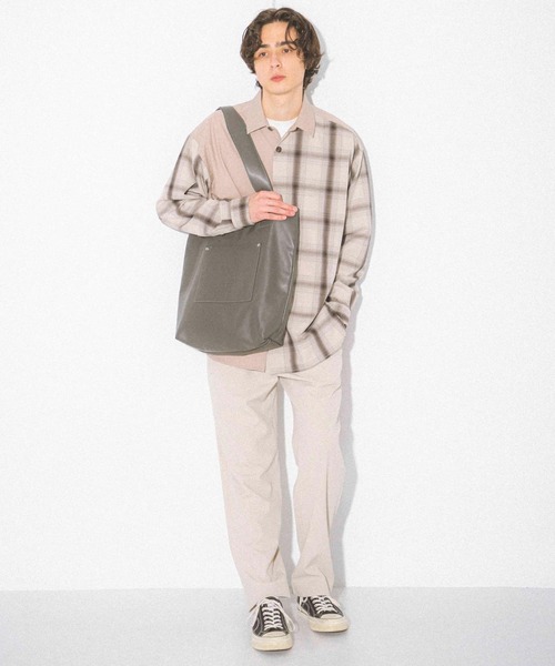 SENSE OF PLACE by URBAN RESEARCH（センスオブプレイスバイアーバンリサーチ）の「フェイクレザートートバッグ（トートバッグ・メンズ・ブラック/チャコールグレー・ONE）」の10枚目の写真