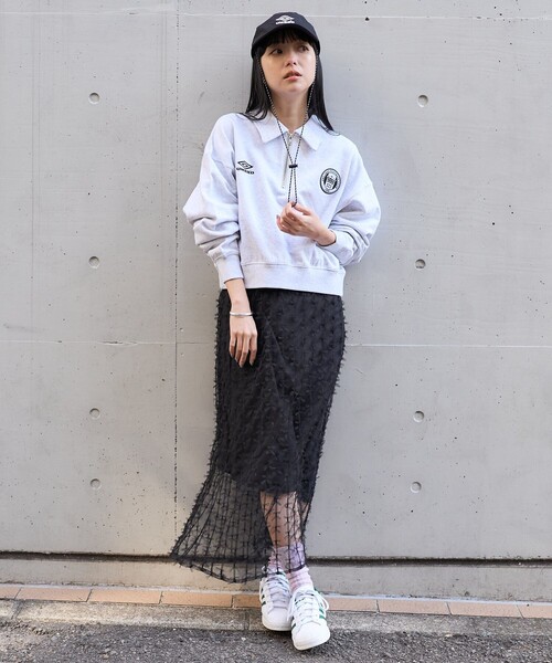 FREAK'S STORE(フリークスストア)の「リボン チュールスカート(スカート・レディース・ブラック/オフホワイト・フリ-)」の5枚目の写真