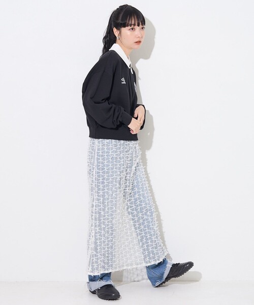 FREAK'S STORE(フリークスストア)の「リボン チュールスカート(スカート・レディース・ブラック/オフホワイト・フリ-)」の10枚目の写真