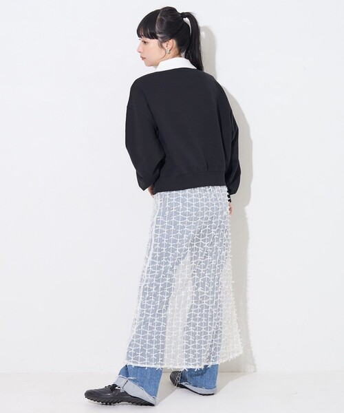 FREAK'S STORE(フリークスストア)の「リボン チュールスカート(スカート・レディース・ブラック/オフホワイト・フリ-)」の12枚目の写真