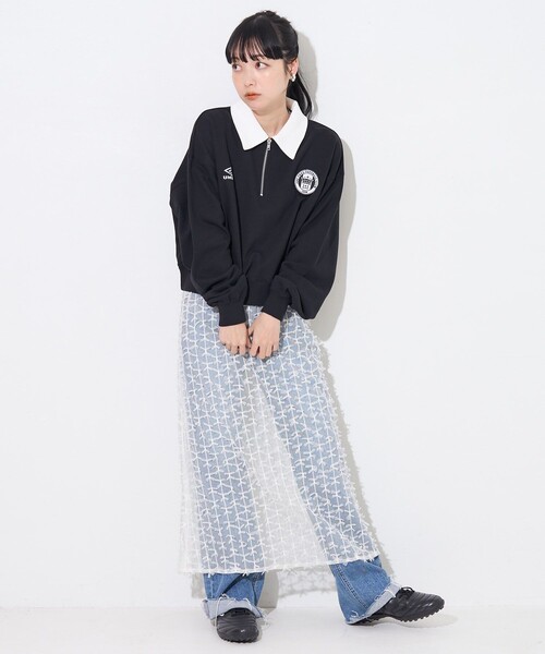 FREAK'S STORE(フリークスストア)の「リボン チュールスカート(スカート・レディース・ブラック/オフホワイト・フリ-)」の13枚目の写真