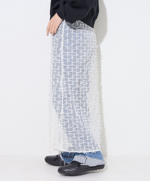 FREAK'S STORE(フリークスストア)の「リボン チュールスカート(スカート・レディース・ブラック/オフホワイト・フリ-)」の14枚目の写真