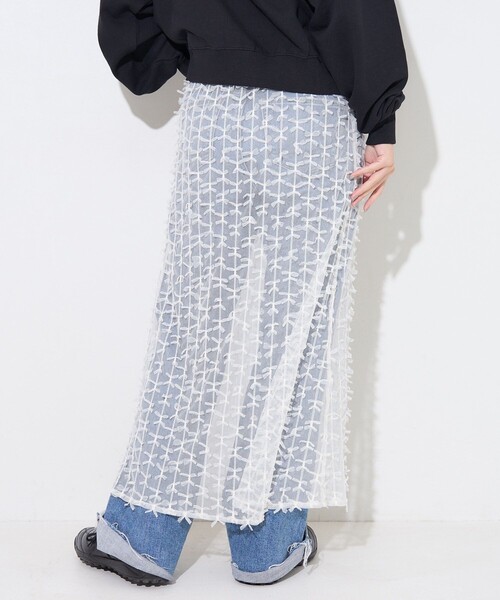 FREAK'S STORE(フリークスストア)の「リボン チュールスカート(スカート・レディース・ブラック/オフホワイト・フリ-)」の15枚目の写真