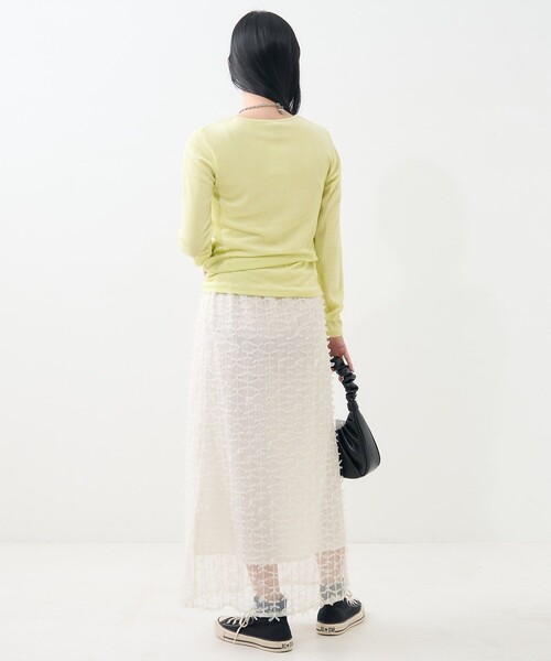 FREAK'S STORE(フリークスストア)の「リボン チュールスカート(スカート・レディース・ブラック/オフホワイト・フリ-)」の19枚目の写真