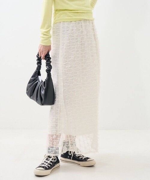 FREAK'S STORE(フリークスストア)の「リボン チュールスカート(スカート・レディース・ブラック/オフホワイト・フリ-)」の20枚目の写真