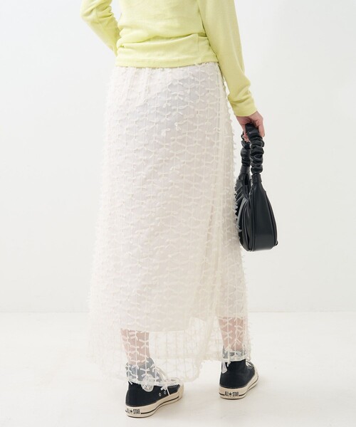 FREAK'S STORE(フリークスストア)の「リボン チュールスカート(スカート・レディース・ブラック/オフホワイト・フリ-)」の21枚目の写真