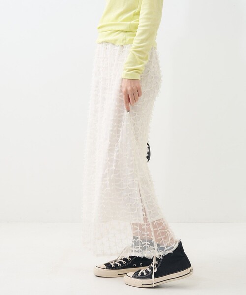 FREAK'S STORE(フリークスストア)の「リボン チュールスカート(スカート・レディース・ブラック/オフホワイト・フリ-)」の22枚目の写真