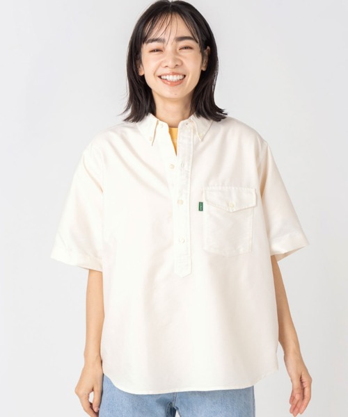 G75 USA製L.L.Beanエルエルビーンネイティブ柄刺繍シャツWOMENS USA製 L.L.Bean エルエルビーン 鹿 刺繍 ダブルフラップ シャツ