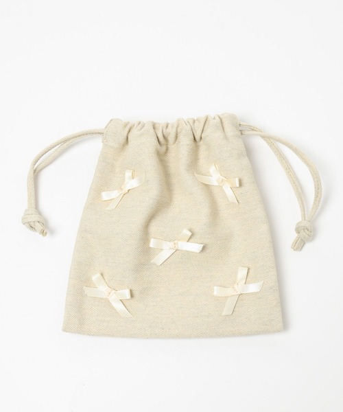 Me%(ミィパーセント)の「リボンキンチャクポーチ 109626(ポーチ・レディース・シルバー/ブラック/ブラウン/ブルー系その他/アイボリー・FREE)」の19枚目の写真