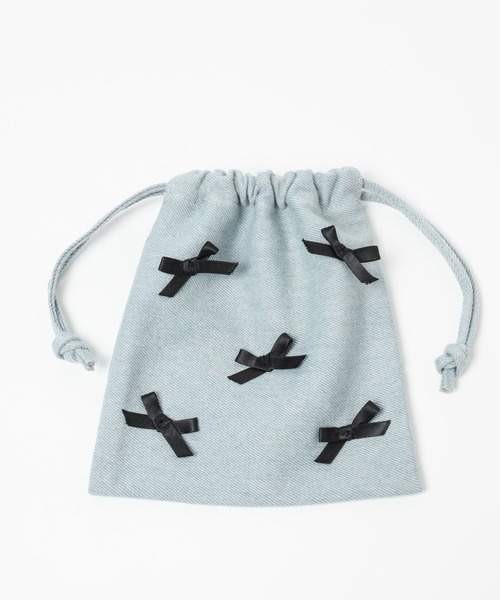 Me%(ミィパーセント)の「リボンキンチャクポーチ 109626(ポーチ・レディース・シルバー/ブラック/ブラウン/ブルー系その他/アイボリー・FREE)」の20枚目の写真