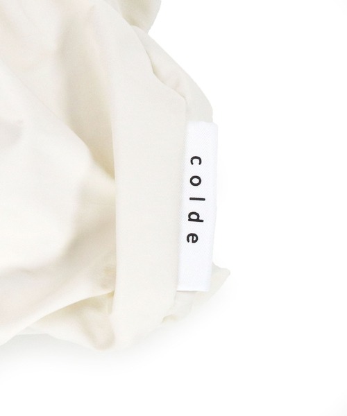 COLDE （コルデ）の「ギャザーナイロン2WAY巾着ミニトートバッグ（トートバッグ・レディース・サックスブルー/ブラック/アイボリー・FREE）」の10枚目の写真