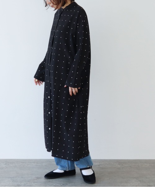yuni（ユニ ）の「コットンキュプラ ドットププリントシャツ