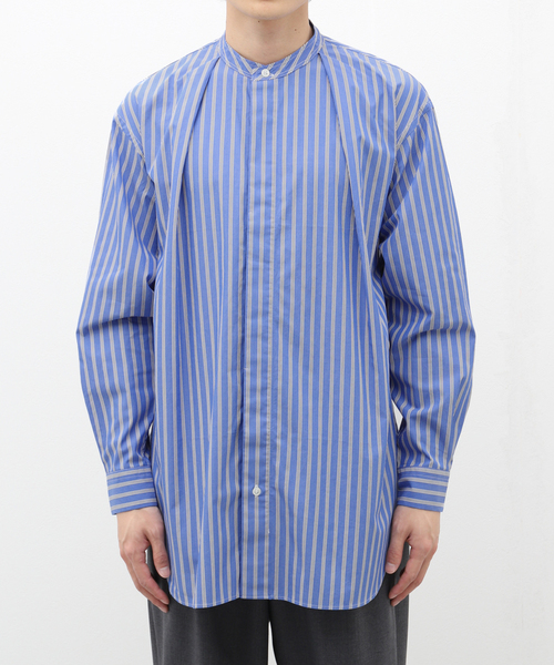 EDIFICE(エディフィス)の「【:colon / コロン】CSH-1 CTN Multi Stripe SH(シャツ/ブラウス・メンズ・ブルー系その他/アーミー・3/1/5)」の2枚目の写真