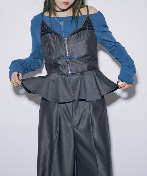 Ezick(エジック)の「Smooth fit ワンショルシアートップス(Tシャツ/カットソー・レディース・グレー/ブルー/ブラック/ホワイト・FREE)」の20枚目の写真