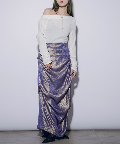 Ezick(エジック)の「Smooth fit ワンショルシアートップス(Tシャツ/カットソー・レディース・グレー/ブルー/ブラック/ホワイト・FREE)」の17枚目の写真