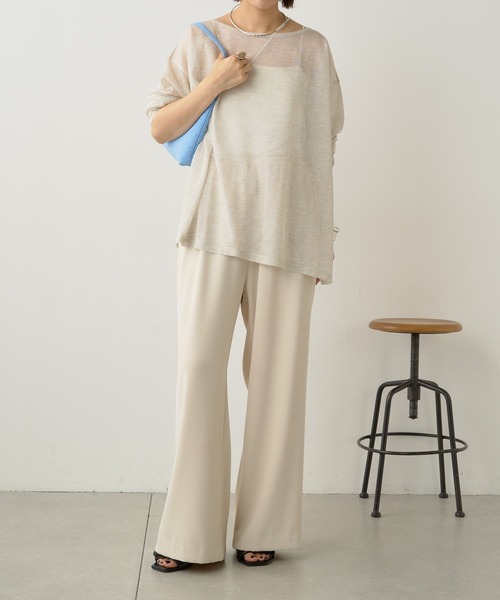 Omekashi（オメカシ）の「イージースラックス 2（スラックス・レディース・ベージュ/ブラック/アイボリー・38/36）」の10枚目の写真