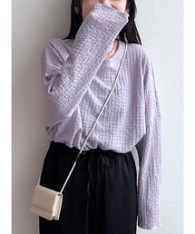 カットシャーリングデザインTシャツ