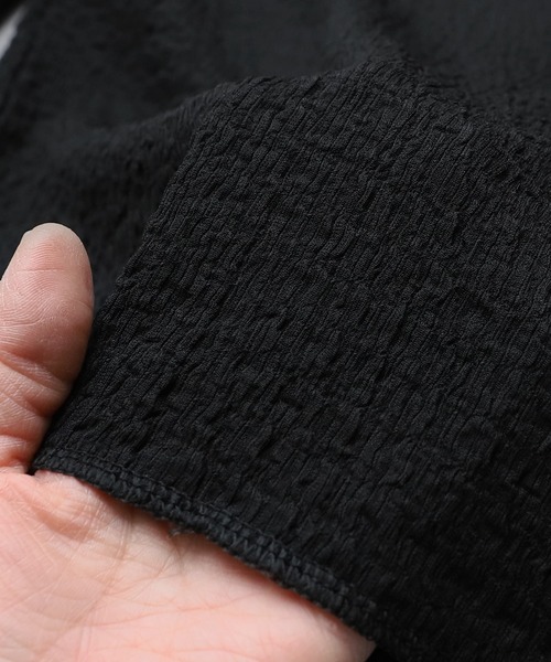 reca(レカ)の「カットシャーリングデザインTシャツ(Tシャツ/カットソー・レディース・ブラック/ホワイト/グリーン/ラベンダー/ブラウン/モカ/ブルー系その他/ピンク・FREE)」の10枚目の写真