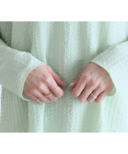 reca(レカ)の「カットシャーリングデザインTシャツ(Tシャツ/カットソー・レディース・ブラック/ホワイト/グリーン/ラベンダー/ブラウン/モカ/ブルー系その他/ピンク・FREE)」の18枚目の写真