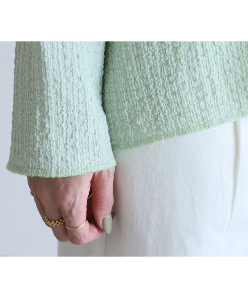 reca(レカ)の「カットシャーリングデザインTシャツ(Tシャツ/カットソー・レディース・ブラック/ホワイト/グリーン/ラベンダー/ブラウン/モカ/ブルー系その他/ピンク・FREE)」の19枚目の写真