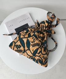 AS KNOW AS plus | インドプリントキルト巾着バッグ(ショルダーバッグ)